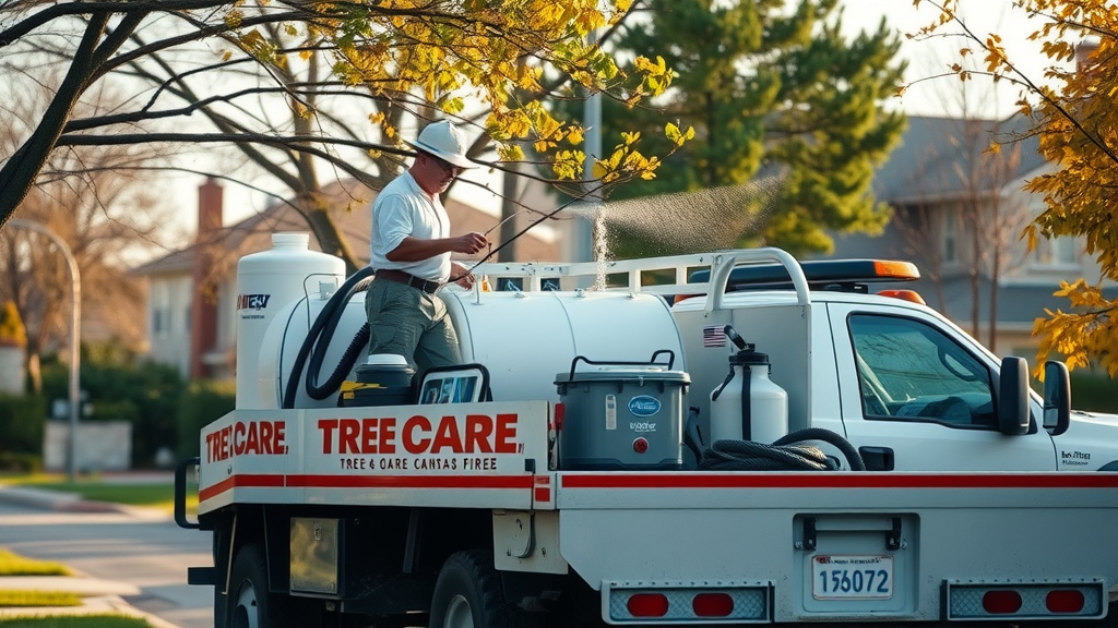 spray truck with tree care professionals applying spray Kansas City