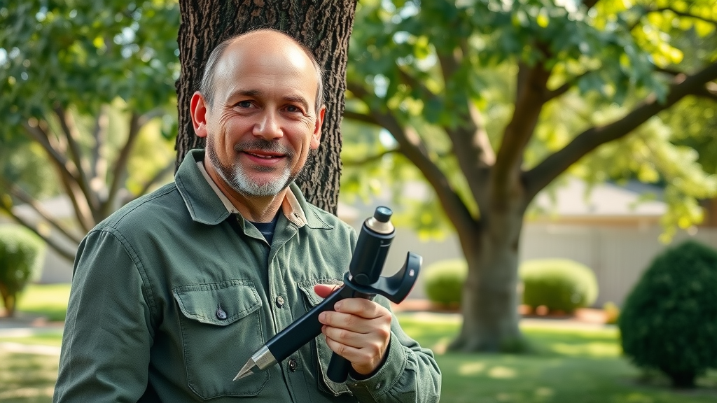 professional arborist kansas city inspecting city tree for diseases certified arborist