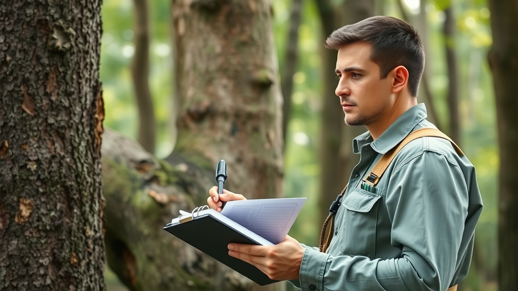certified arborist examining trees for signs of disease in Kansas City urban forest - tree pathology Kansas City