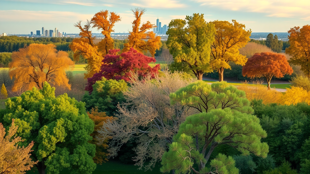 Kansas City landscape mix of native non-native healthy trees seasonal tree health check Kansas City