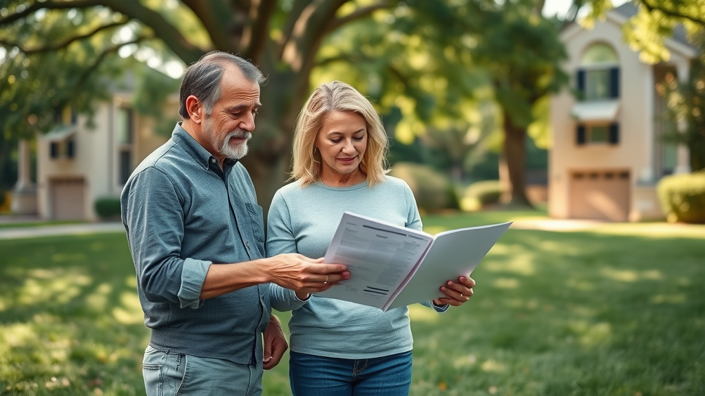 Homeowner consulting with friendly arborist in Kansas City; tree care service assessment