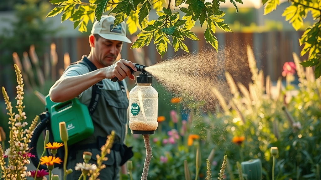 eco-friendly arborist applying spray, safe tree spraying services Kansas City, native plants, sustainable landscape care